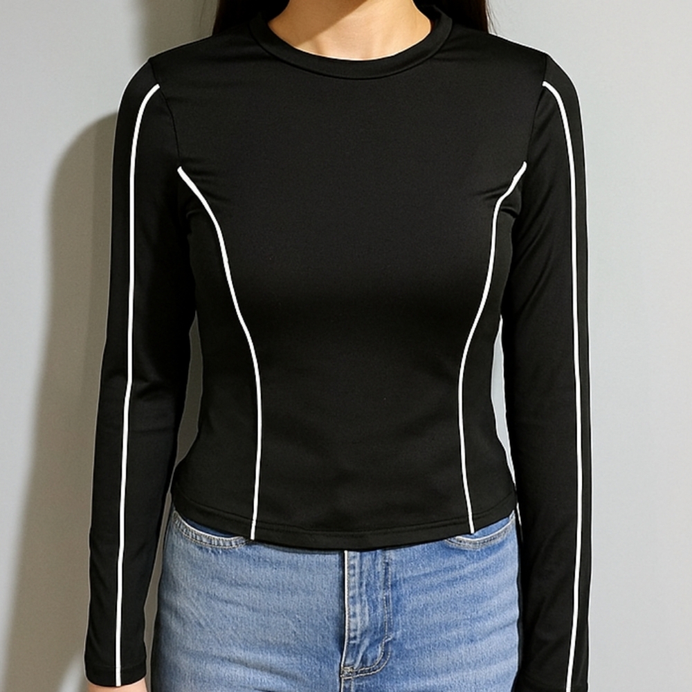 Cider long sleeve yoga sportwear black size Small